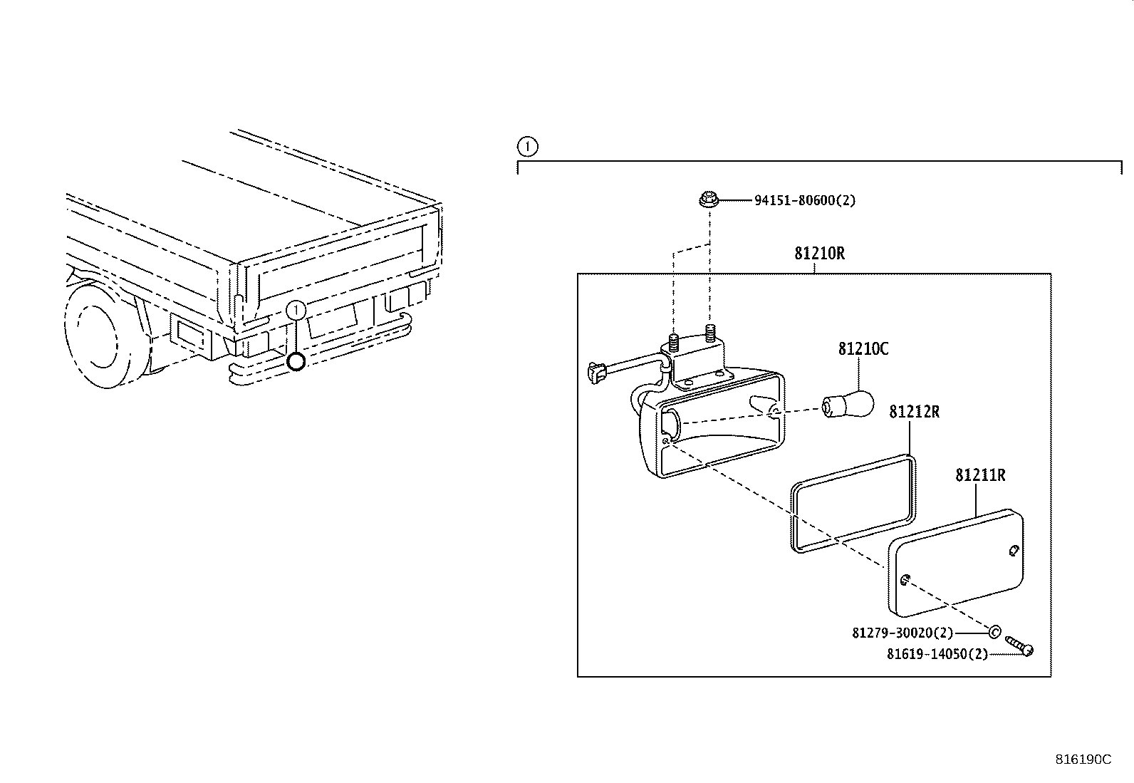 81480-37010 LAMP ASSY, REAR FOG product image