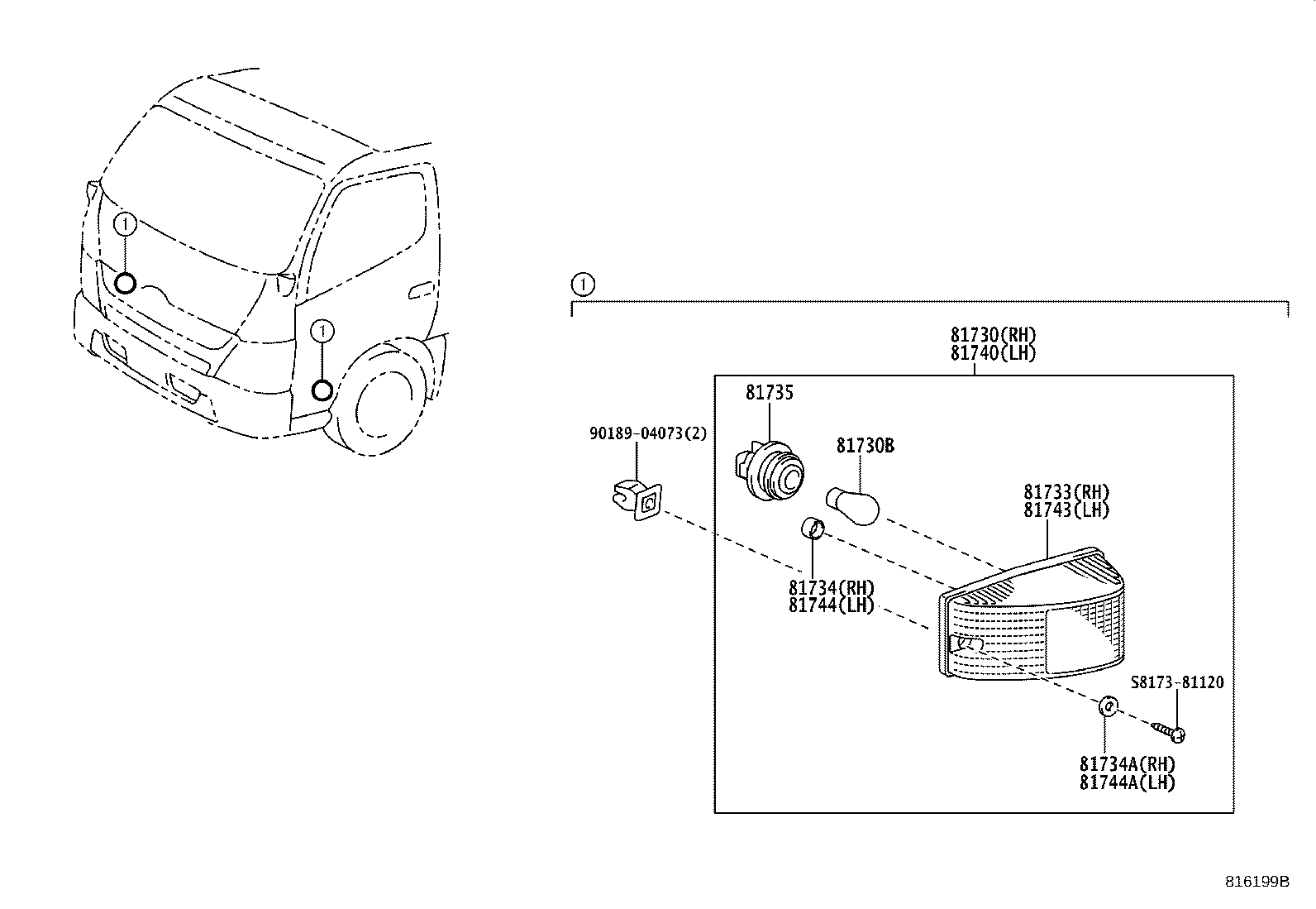81730-E0081 LAMP ASSY, SIDE TURN SIGNAL, RH product image