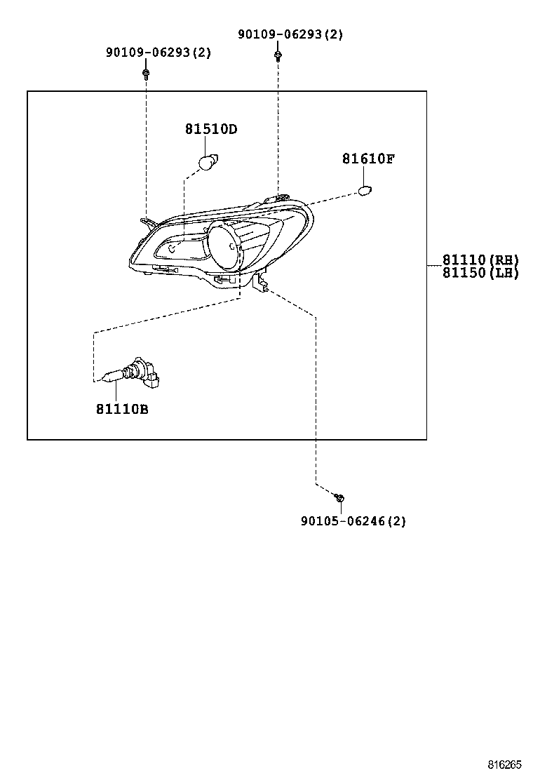 81128-02400 SOCKET, FRONT TURN SIGNAL LAMP product image