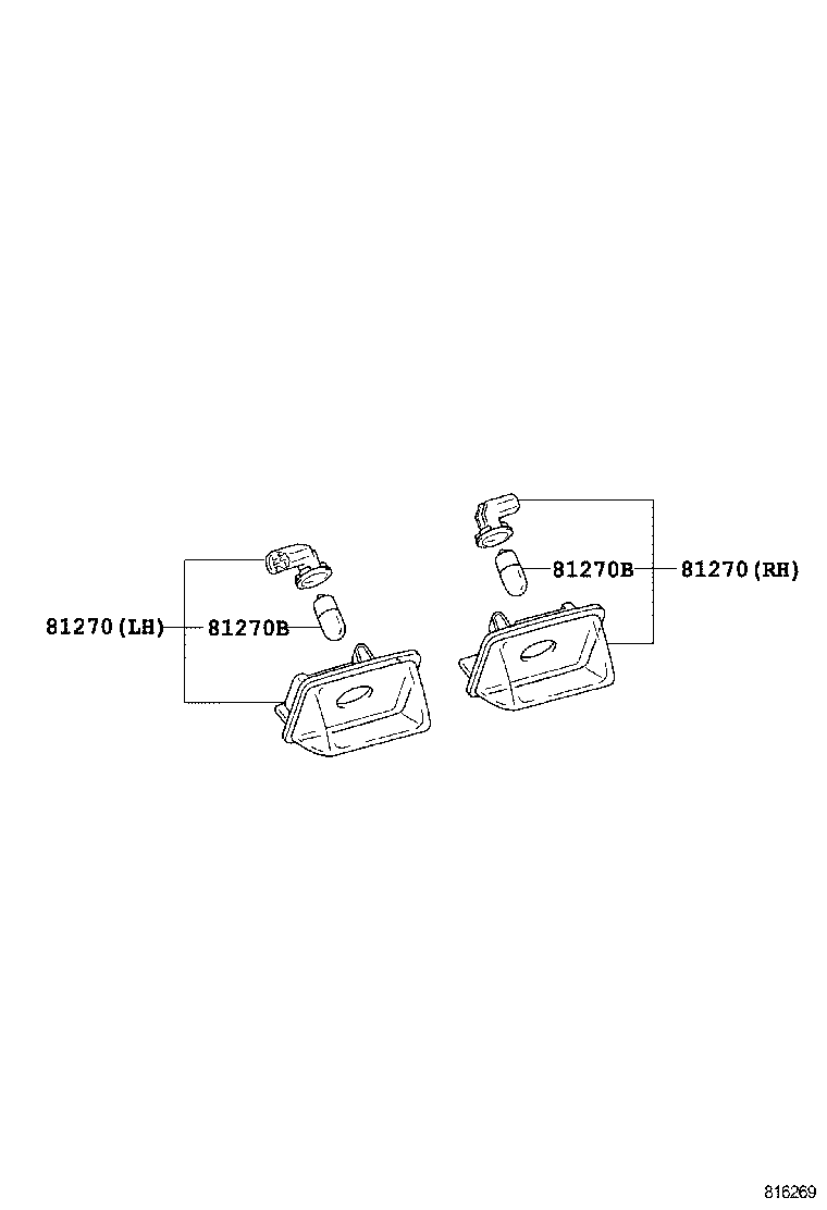 81270-02112 LAMP ASSY, LICENSE PLATE product image