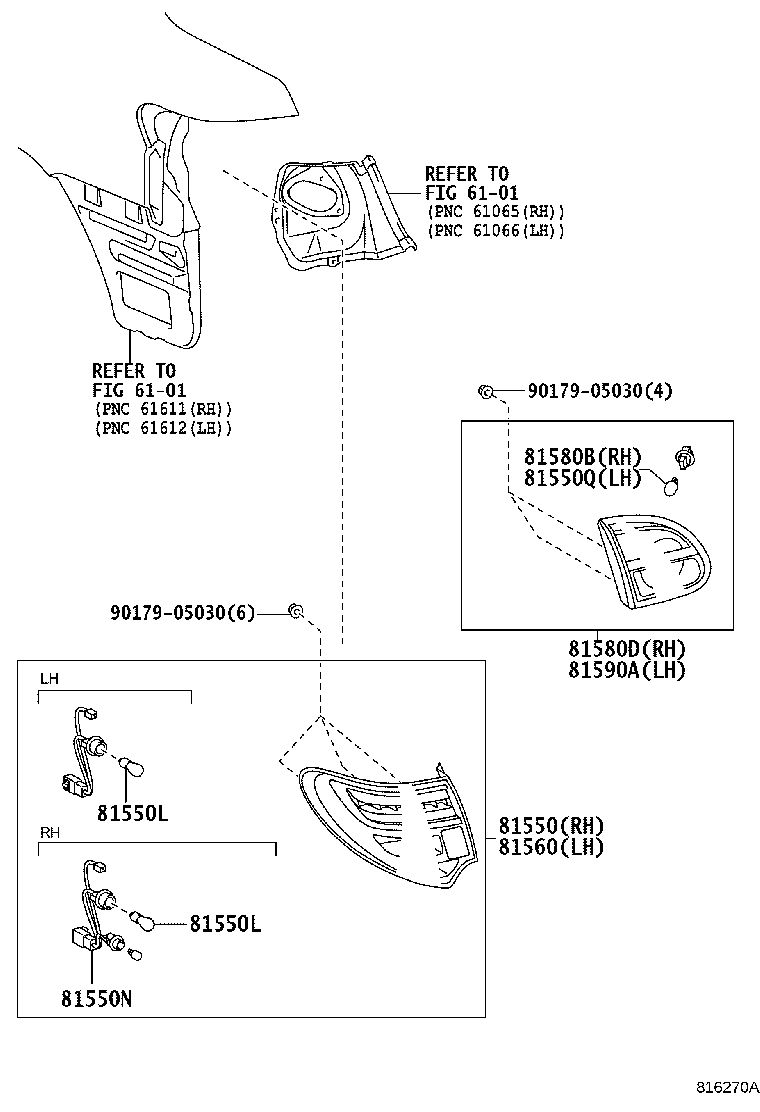 81550-02430 LAMP ASSY, REAR COMBINATION, RH product image