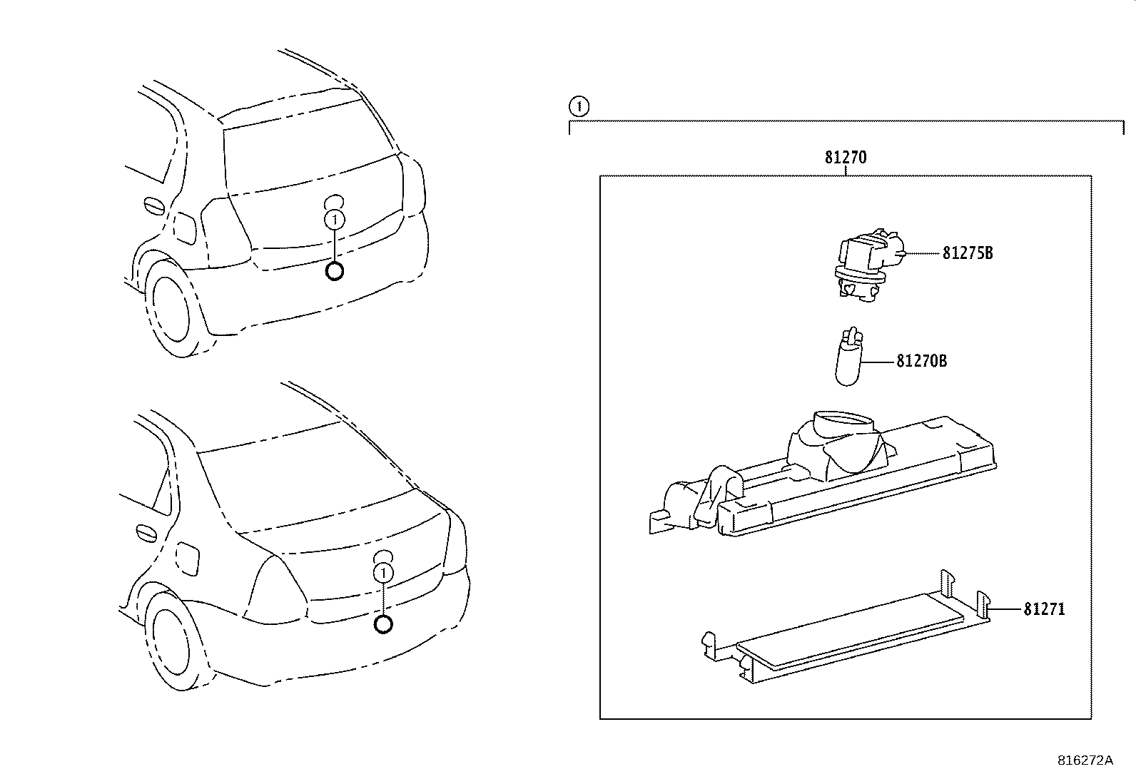 81270-0D080 LAMP ASSY, LICENSE PLATE product image