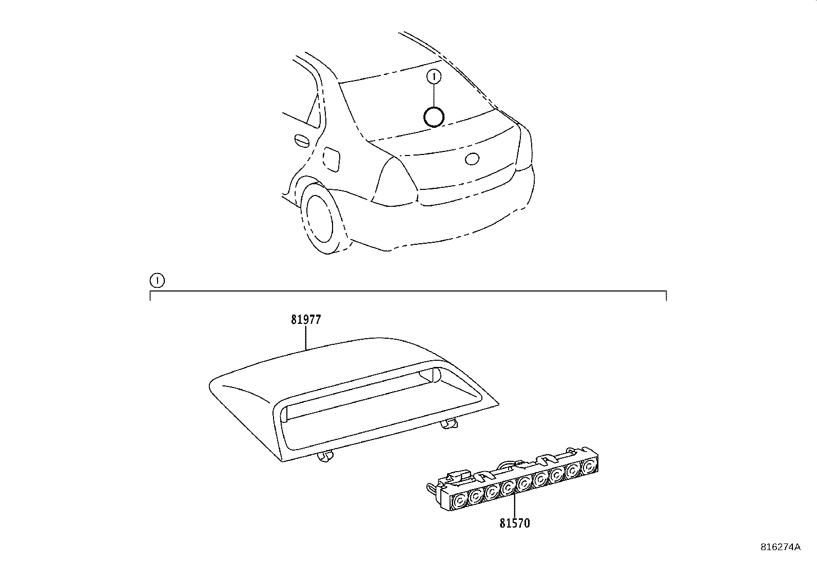 81570-0D140 LAMP ASSY, CENTER STOP product image
