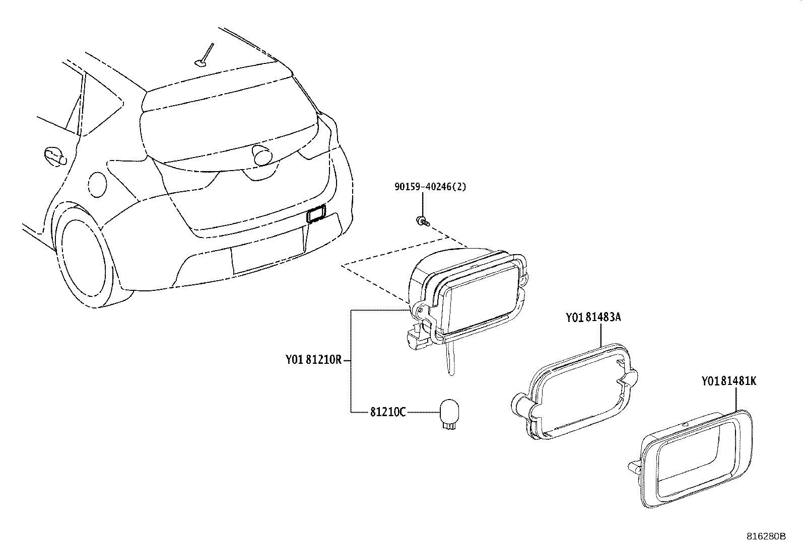 81480-22010 LAMP ASSY, REAR FOG product image