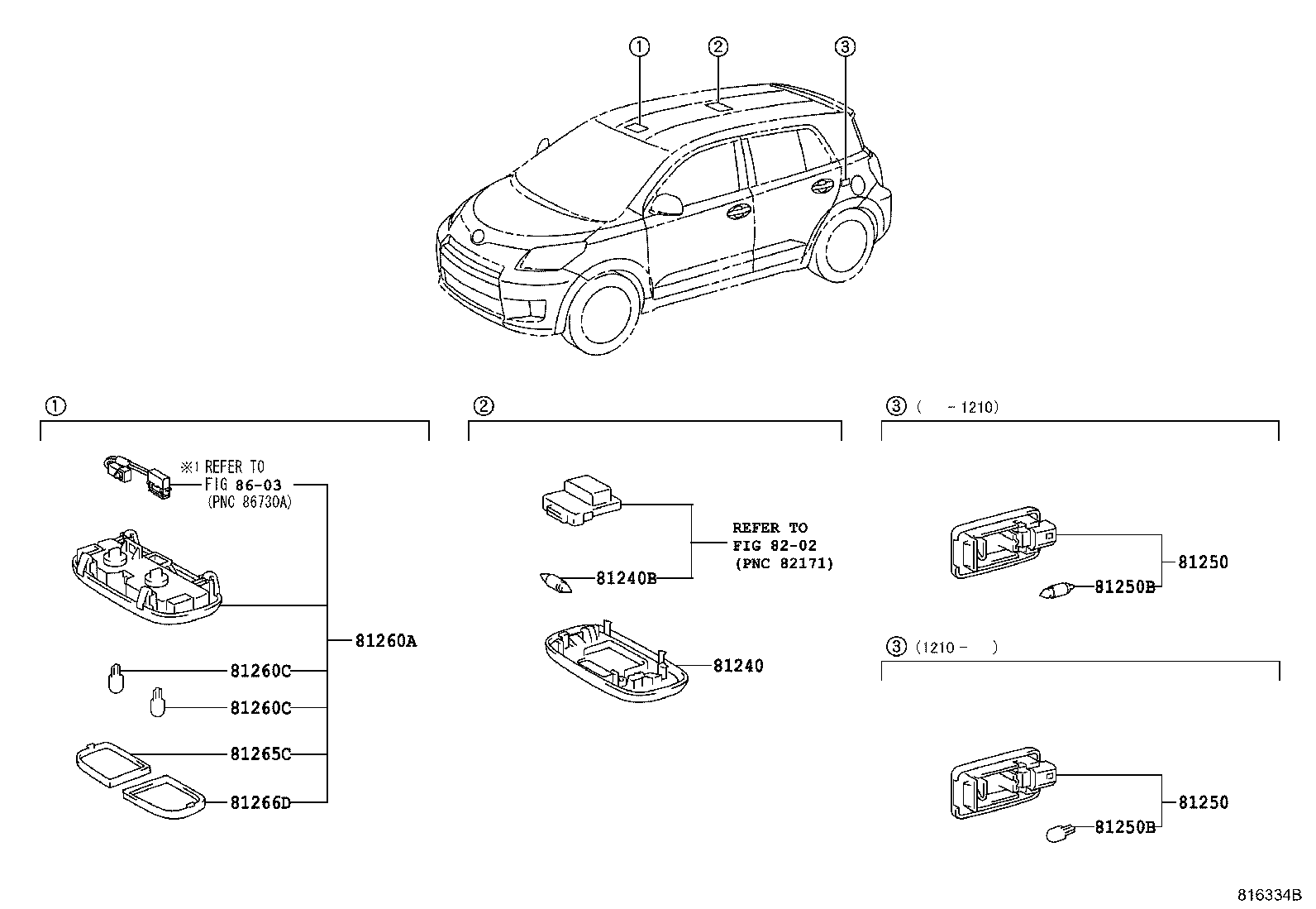 81260-52051-B1 LAMP ASSY, MAP product image