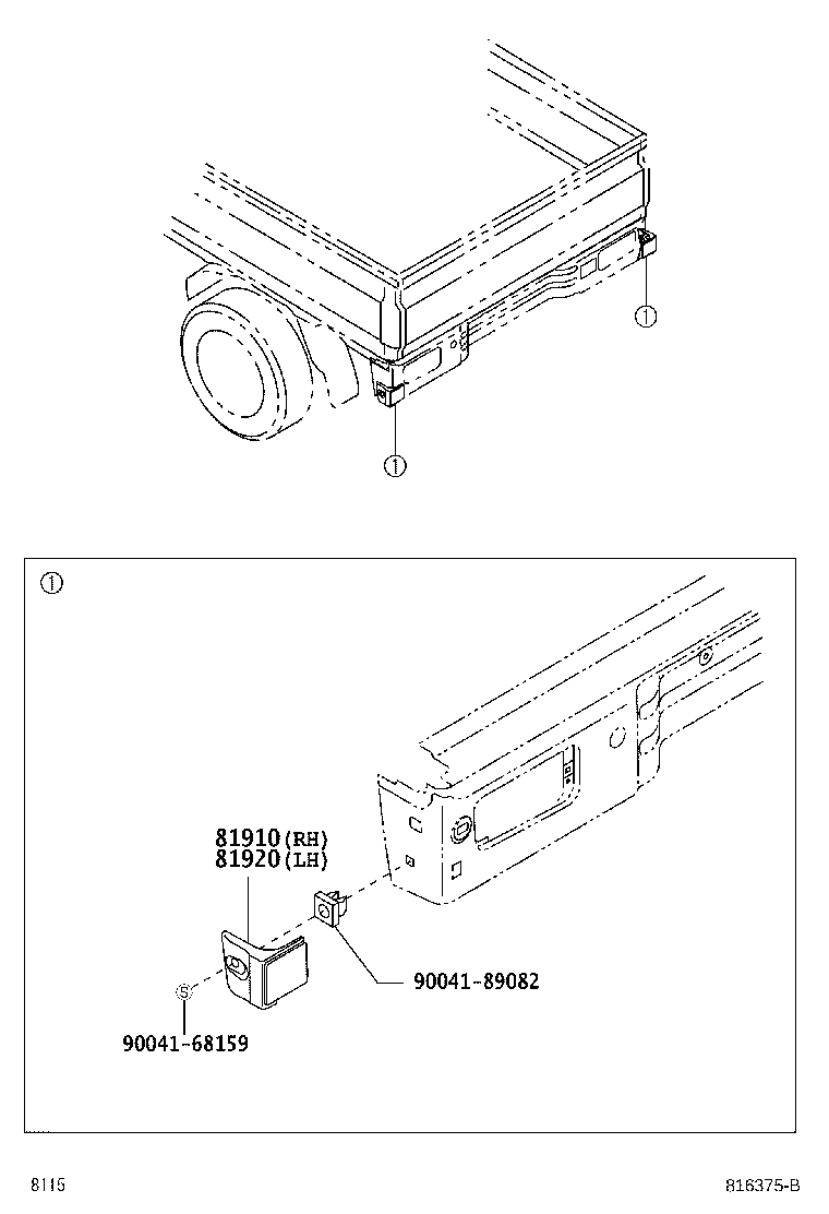 81910-B5020 REFLECTOR ASSY, REFLEX, RH product image