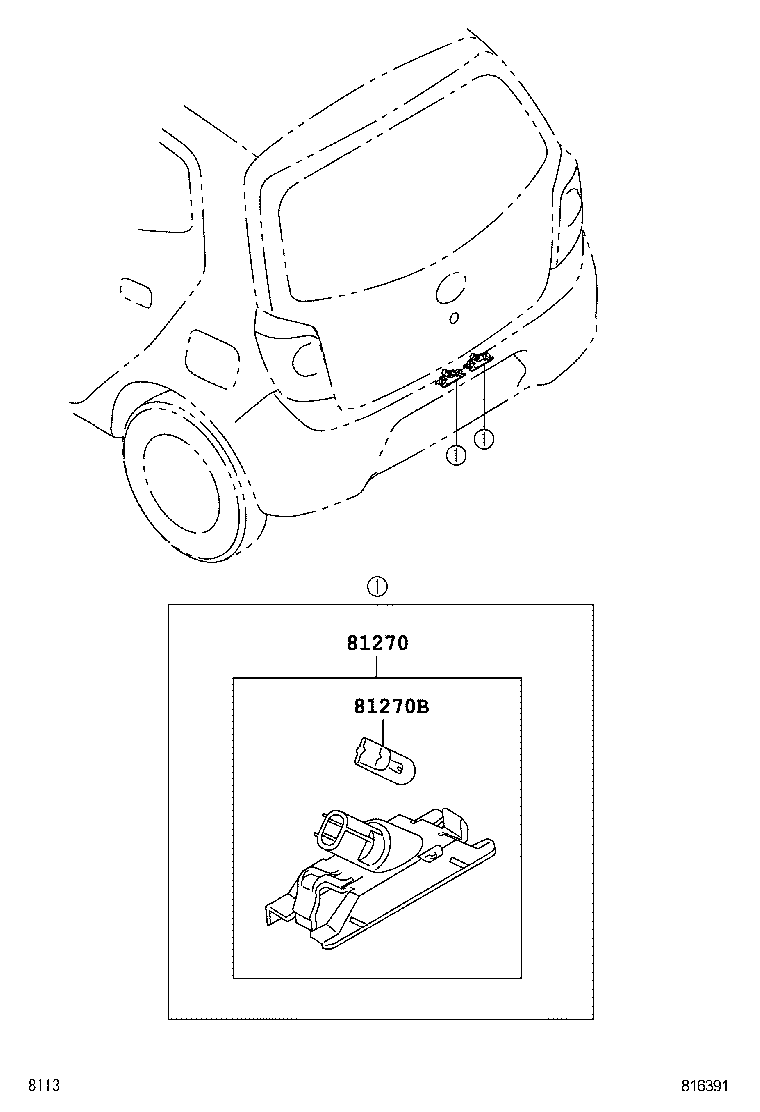 81270-B6010 LAMP ASSY, LICENSE PLATE product image