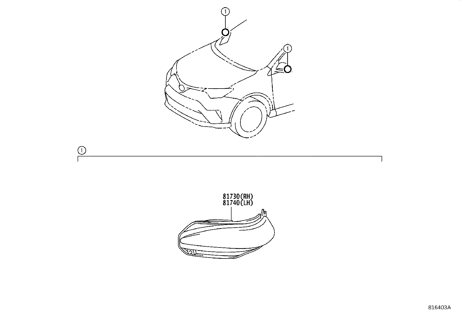 81740-42020 LAMP ASSY, SIDE TURN SIGNAL, LH product image