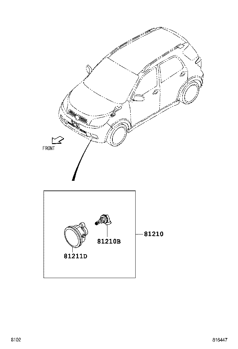 90049-51171 BULB, FOG LAMP product image