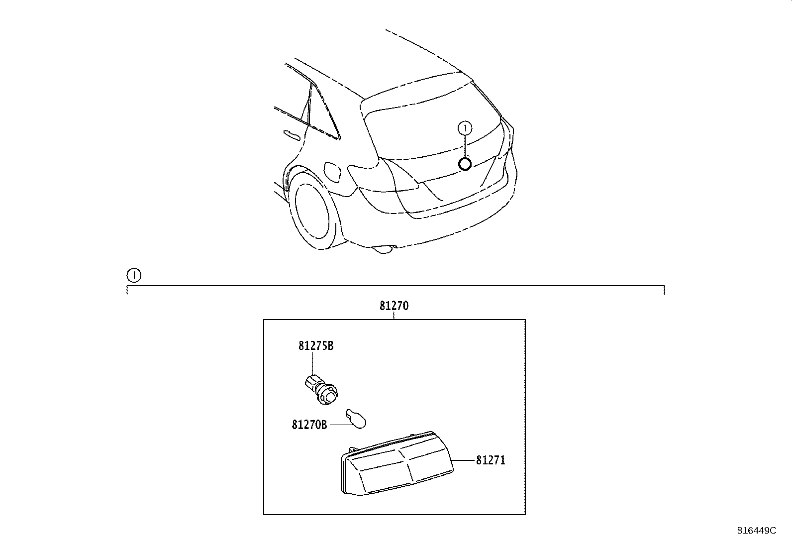 81271-73010 LENS, LICENSE PLATE LAMP product image