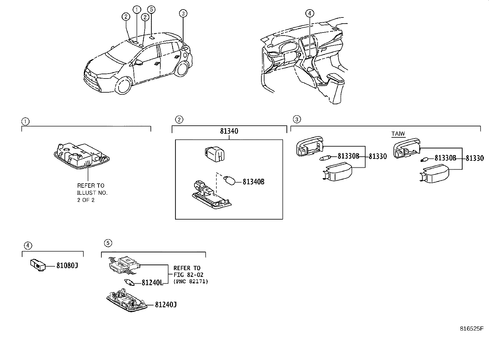 Toyota 81240-42020-C0 LAMP ASSY, ROOM