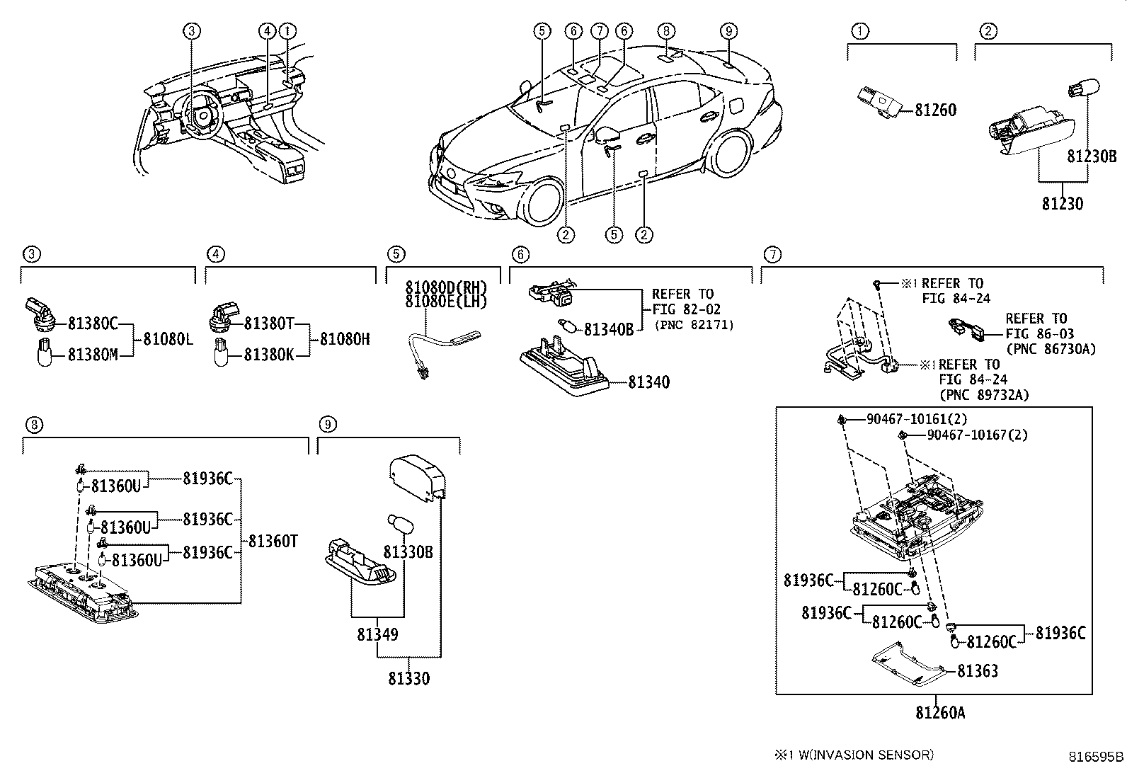 Toyota 63654-33030 COVER, ROOF CONSOLE BOX, INNER