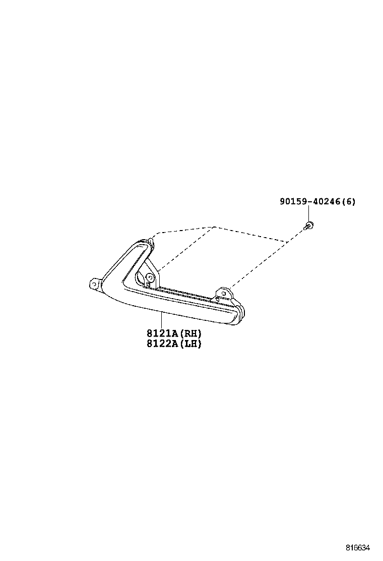 8121A-WY020 LAMP, LED ILLUMINATION, RH product image