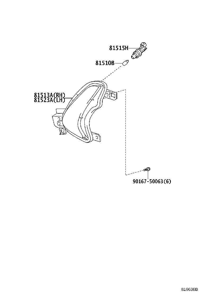 81521-75010 UNIT ASSY, FRONT TURN SIGNAL LAMP, LH product image