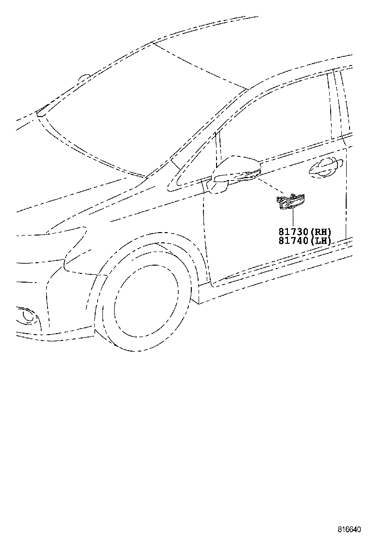 81730-30160 LAMP ASSY, SIDE TURN SIGNAL, RH product image