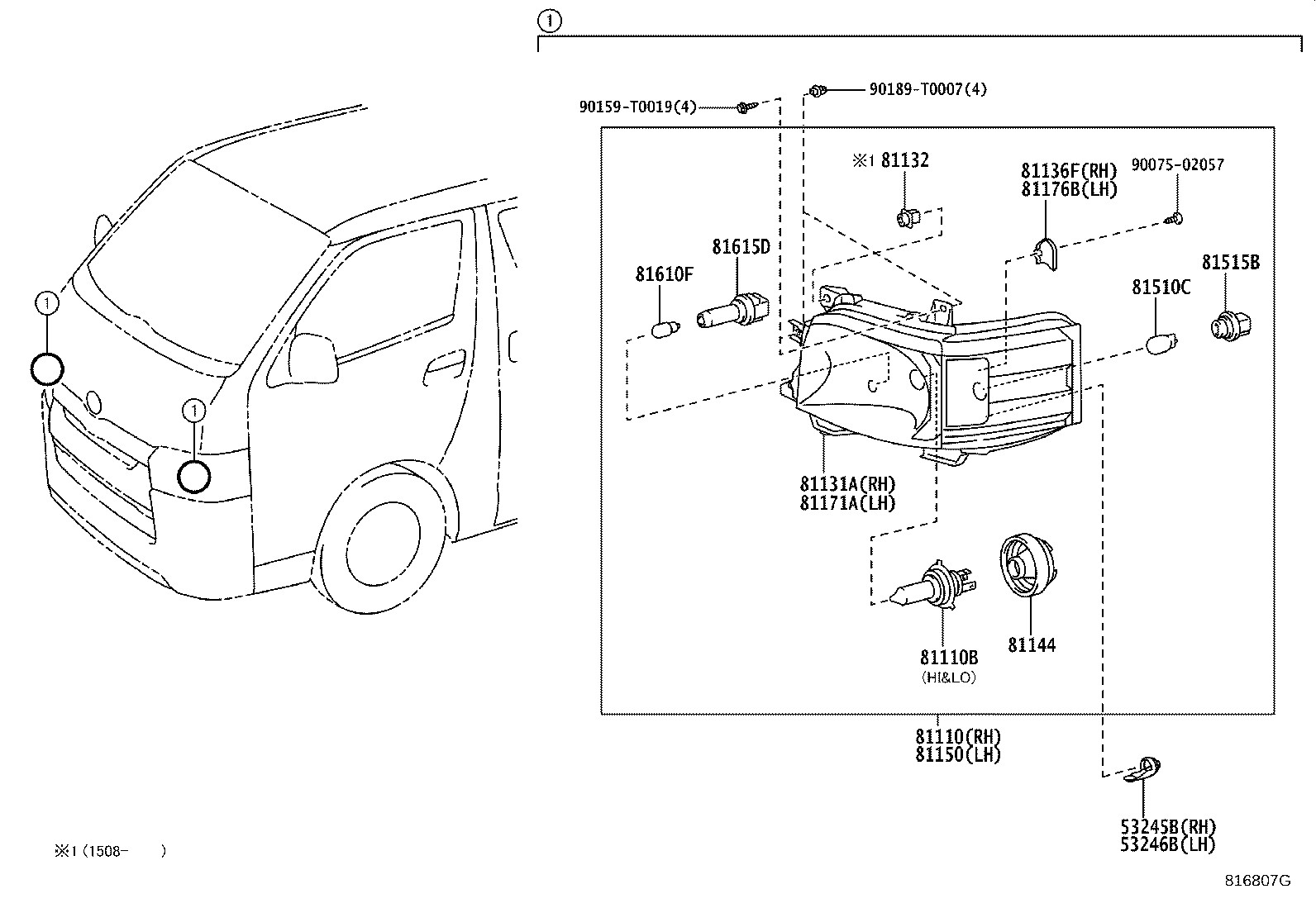 81130-26730 UNIT, HEADLAMP, RH product image