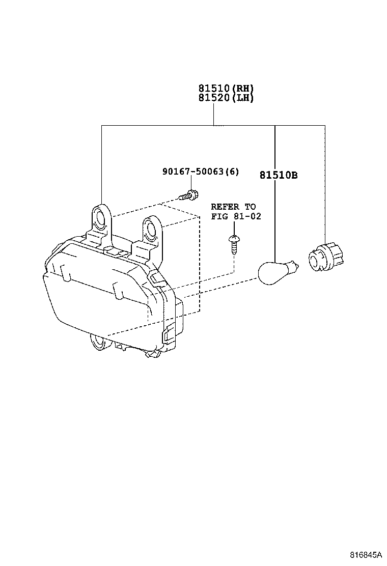81510-0D020 LAMP ASSY, FRONT TURN SIGNAL, RH product image