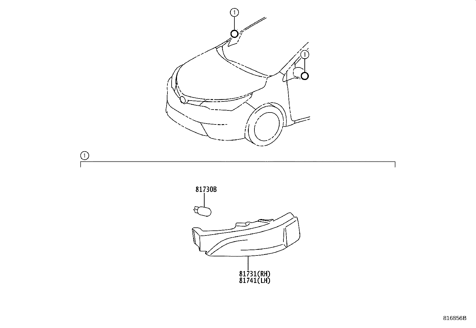 81731-02150 LENS, SIDE TURN SIGNAL LAMP, RH product image