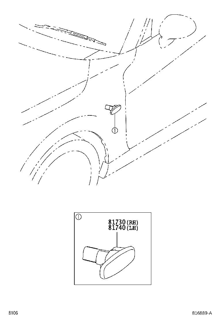 81730-B2190 LAMP ASSY, SIDE TURN SIGNAL, RH product image