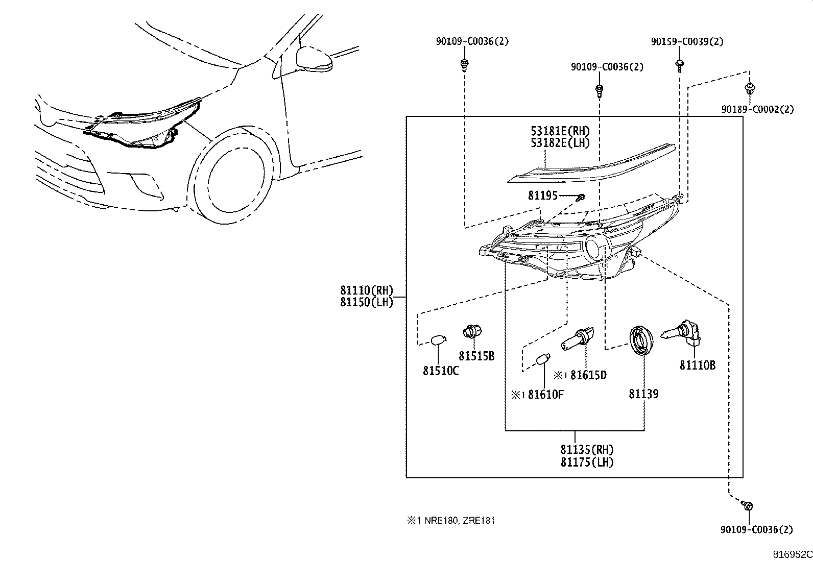 90075-02063 SCREW, HEADLAMP product image