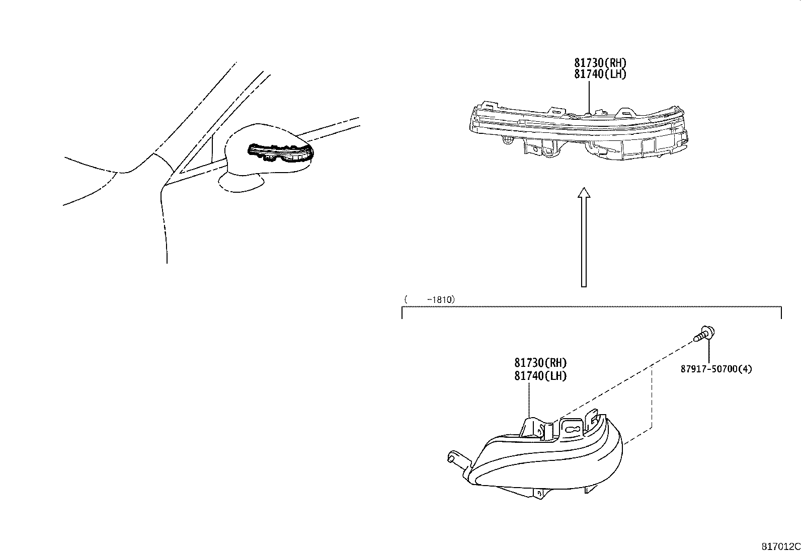 81740-11020 LAMP ASSY, SIDE TURN SIGNAL, LH product image