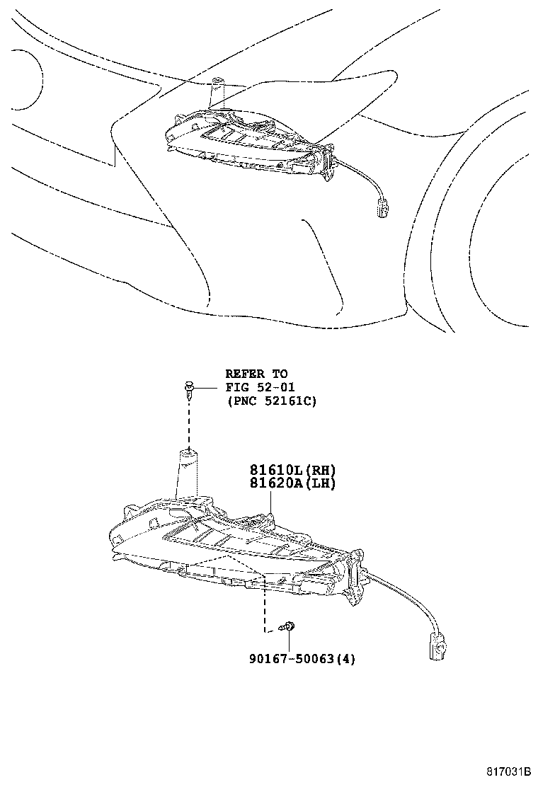 81620-24080 LAMP ASSY, CLEARANCE, LH product image