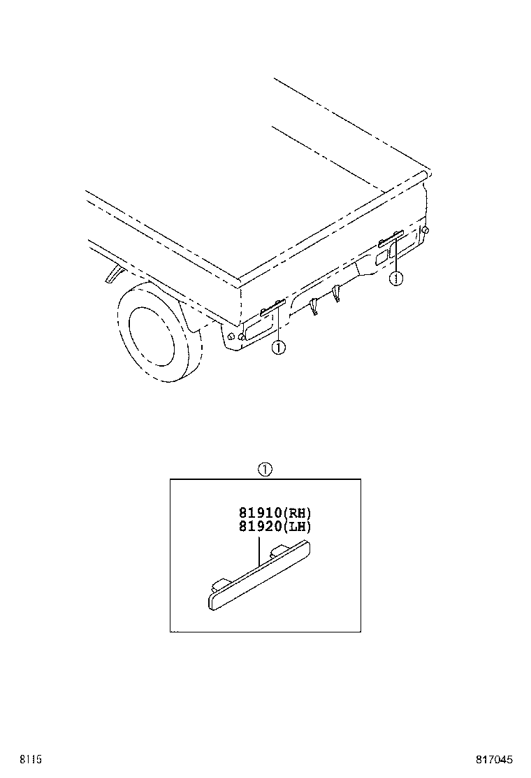81910-B5052 REFLECTOR ASSY, REFLEX, RH product image