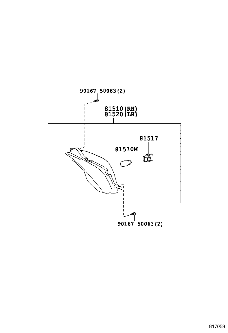 81510-06050 LAMP ASSY, FRONT TURN SIGNAL, RH product image