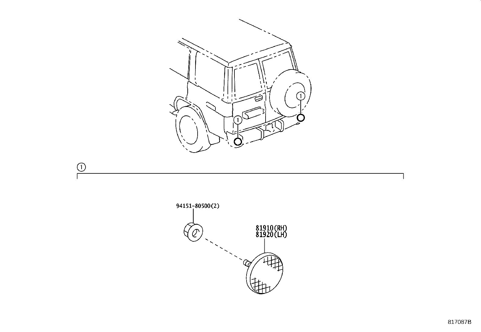 81920-WY010 REFLECTOR ASSY, REFLEX, LH product image
