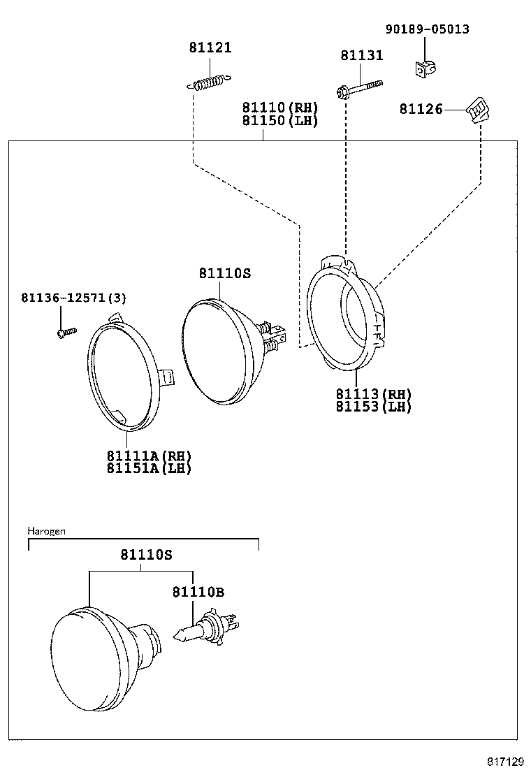 81150-60410 HEADLAMP ASSY, LH product image