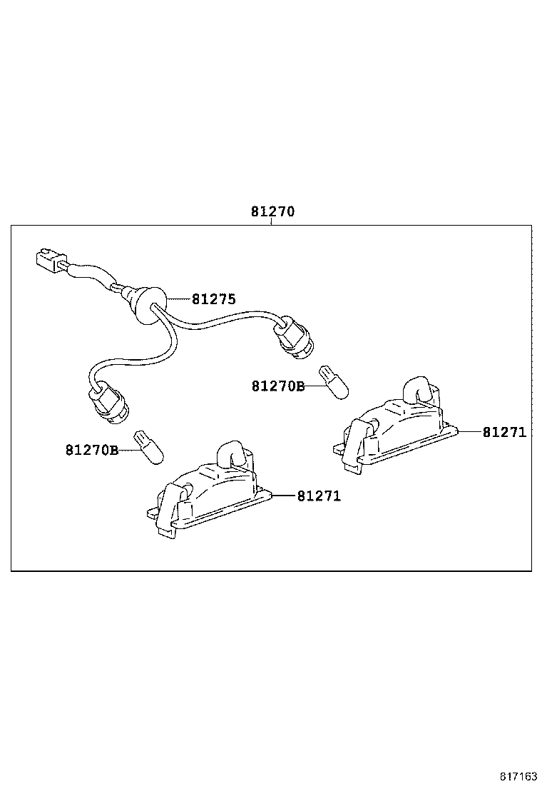 81270-42010 LAMP ASSY, LICENSE PLATE product image