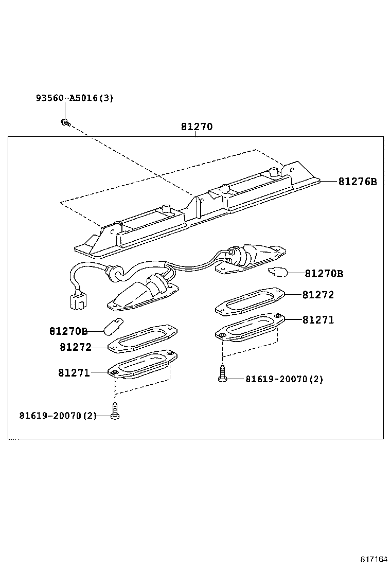 81270-42020 LAMP ASSY, LICENSE PLATE product image