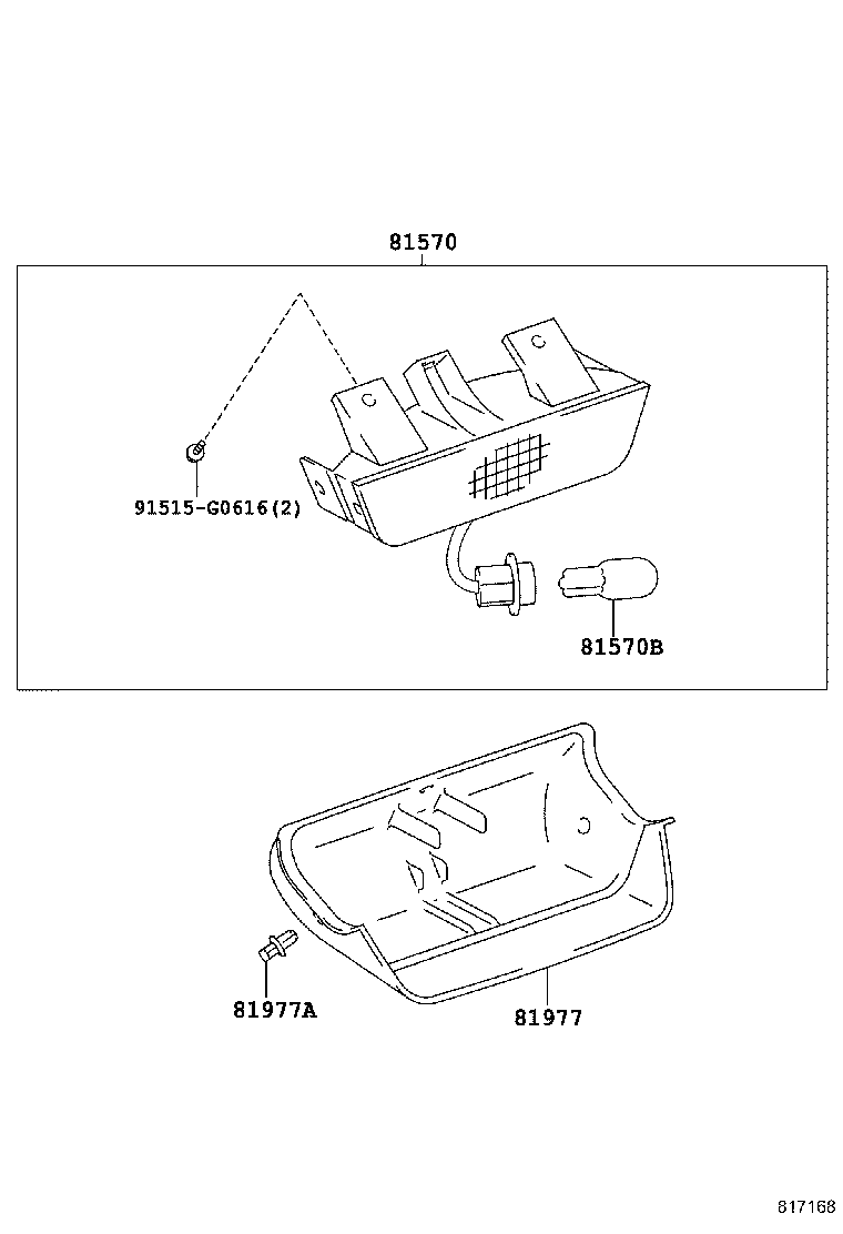81570-42010 LAMP ASSY, CENTER STOP product image