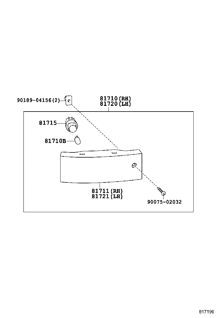 81740-50040 LAMP ASSY, FRONT MARKER, LH product image