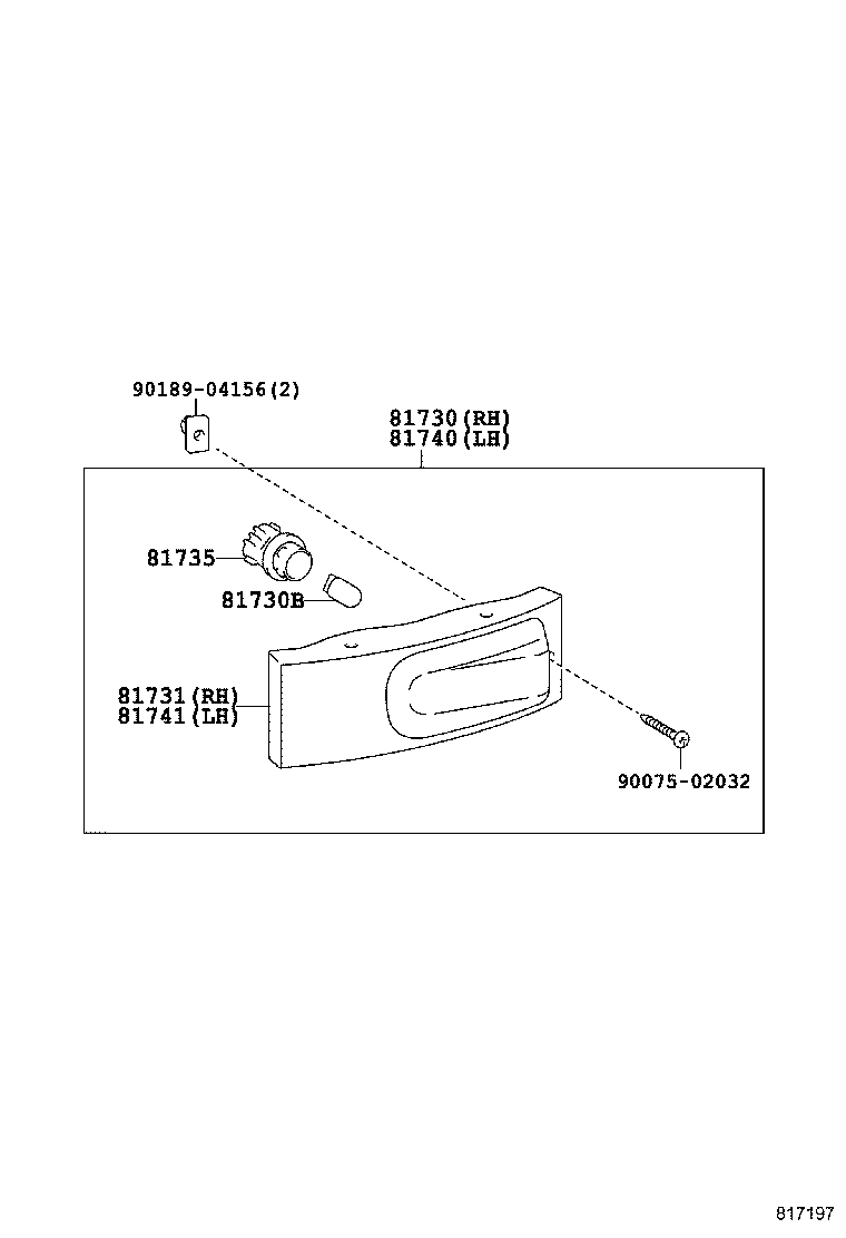 81730-50050 LAMP ASSY, SIDE TURN SIGNAL, RH product image
