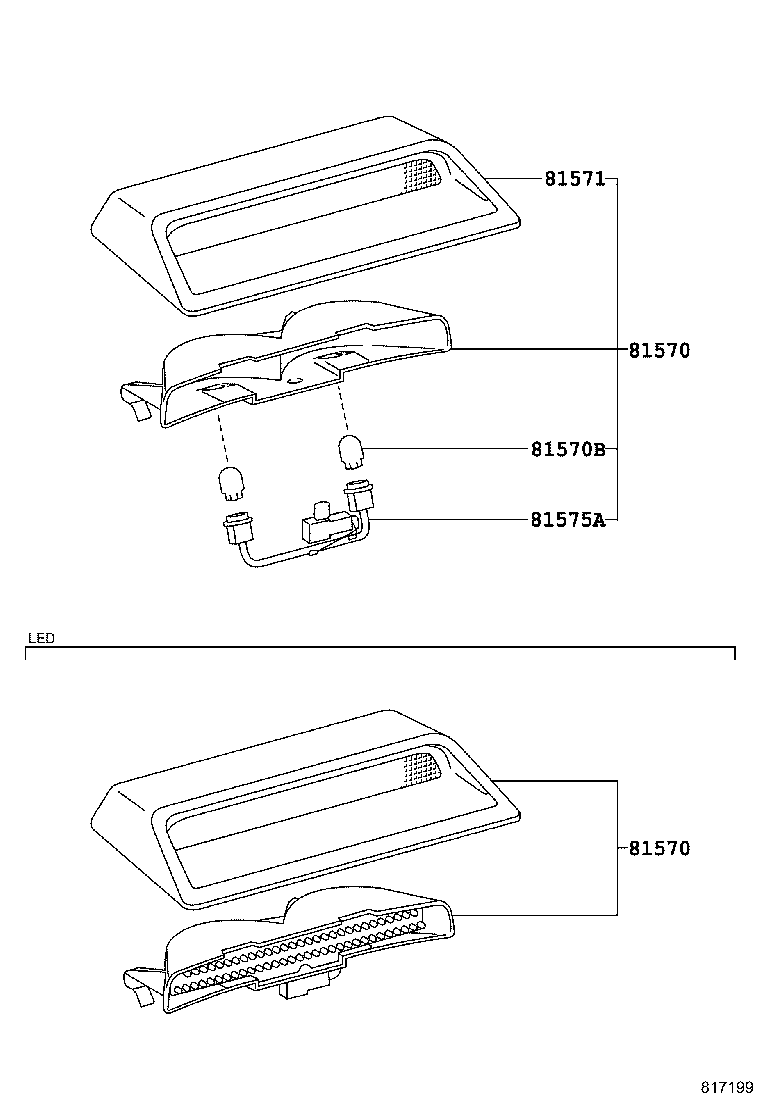 81575-50050 SOCKET, CENTER STOP LAMP product image