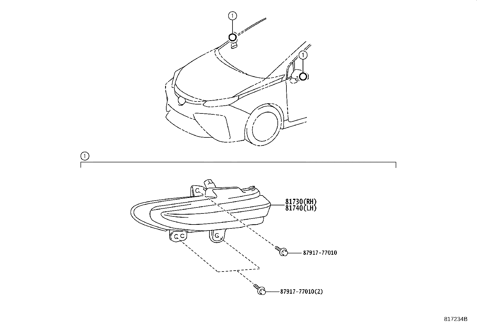 Toyota 81740-30151 LAMP ASSY, SIDE TURN SIGNAL, LH