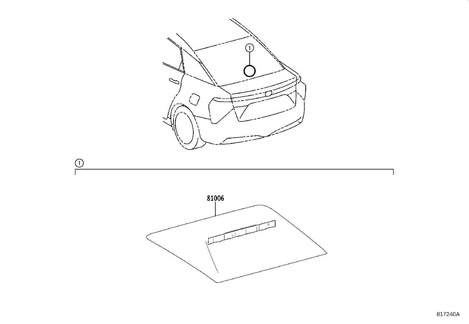 Toyota 81006-62020-C0 LAMP SET, STOP CENTER