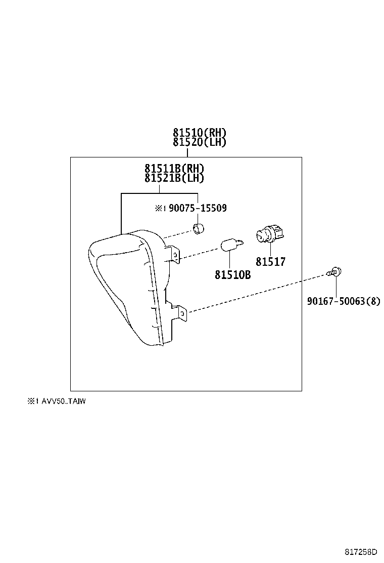 81510-06080 LAMP ASSY, FRONT TURN SIGNAL, RH product image