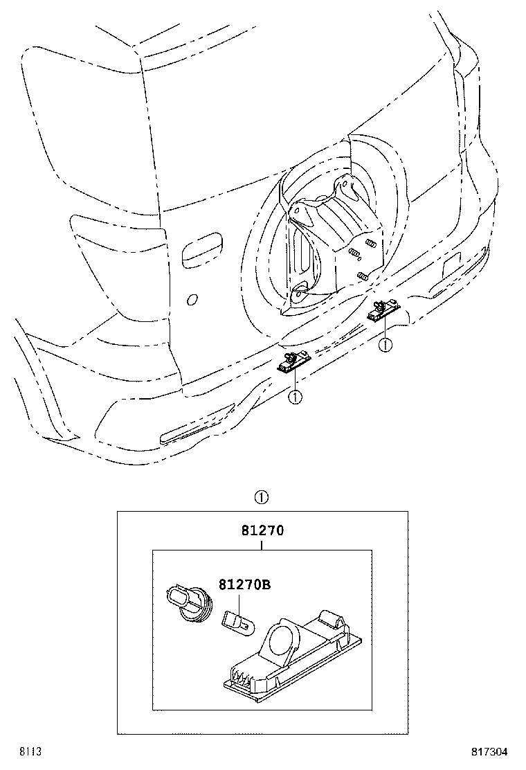 81270-BZ080 LAMP ASSY, LICENSE PLATE product image