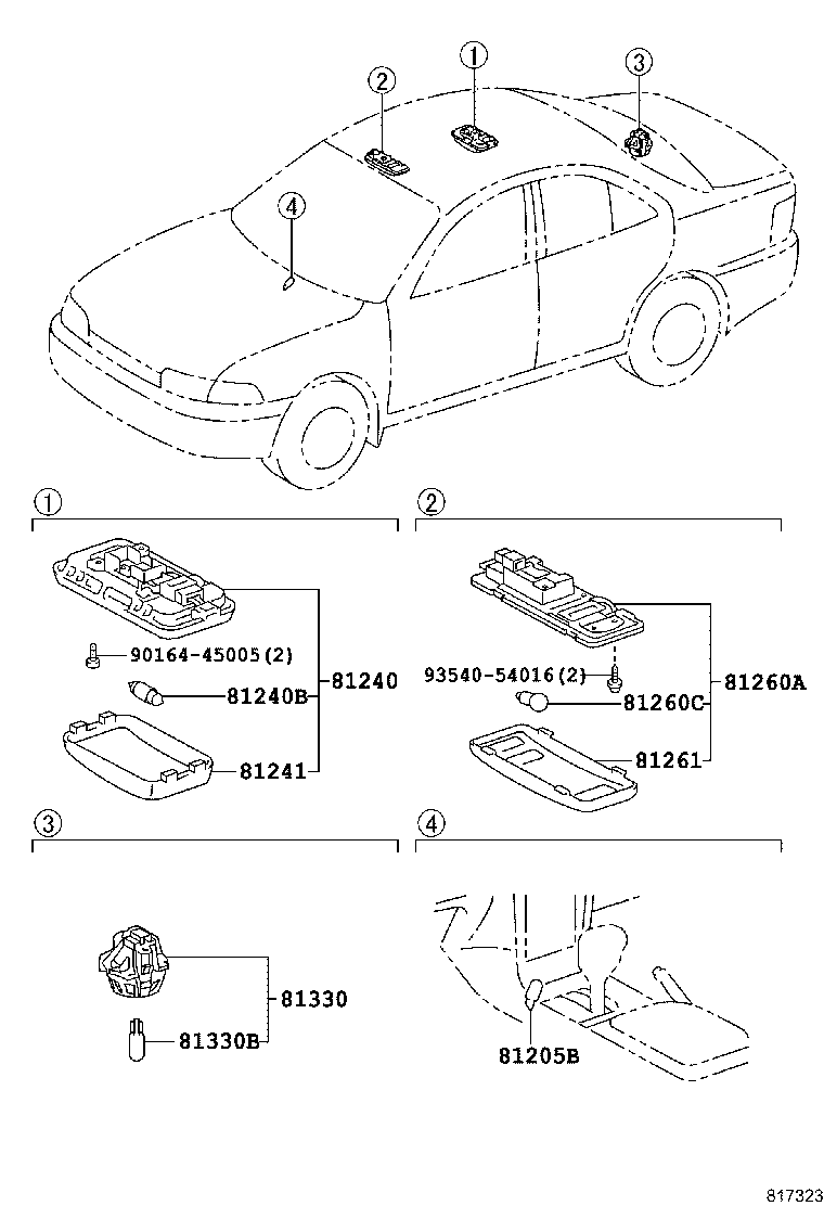 81261-13010-B2 LENS AND COVER, MAP LAMP product image