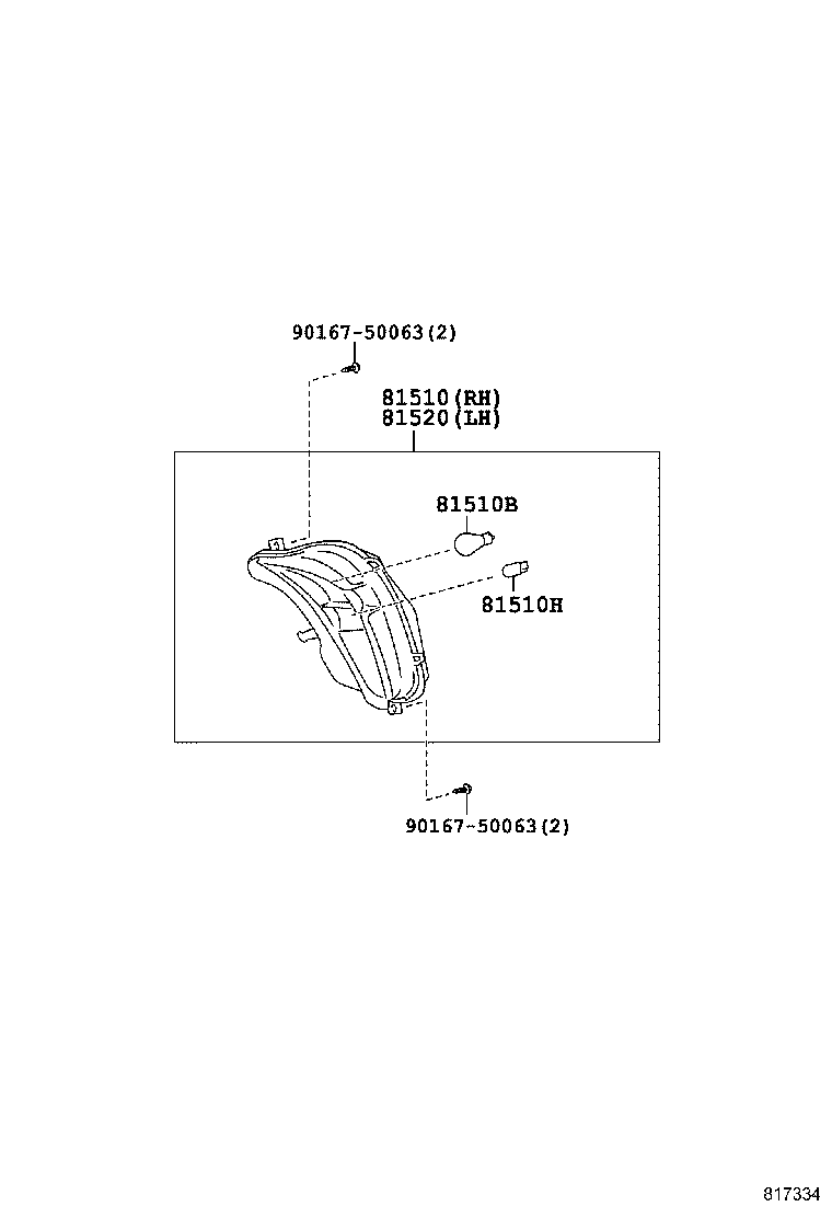 81440-06040 LAMP ASSY, FRONT TURN SIGNAL, LH product image