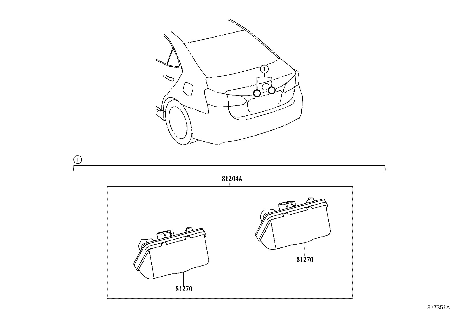 81270-75010 LAMP ASSY, LICENSE PLATE product image