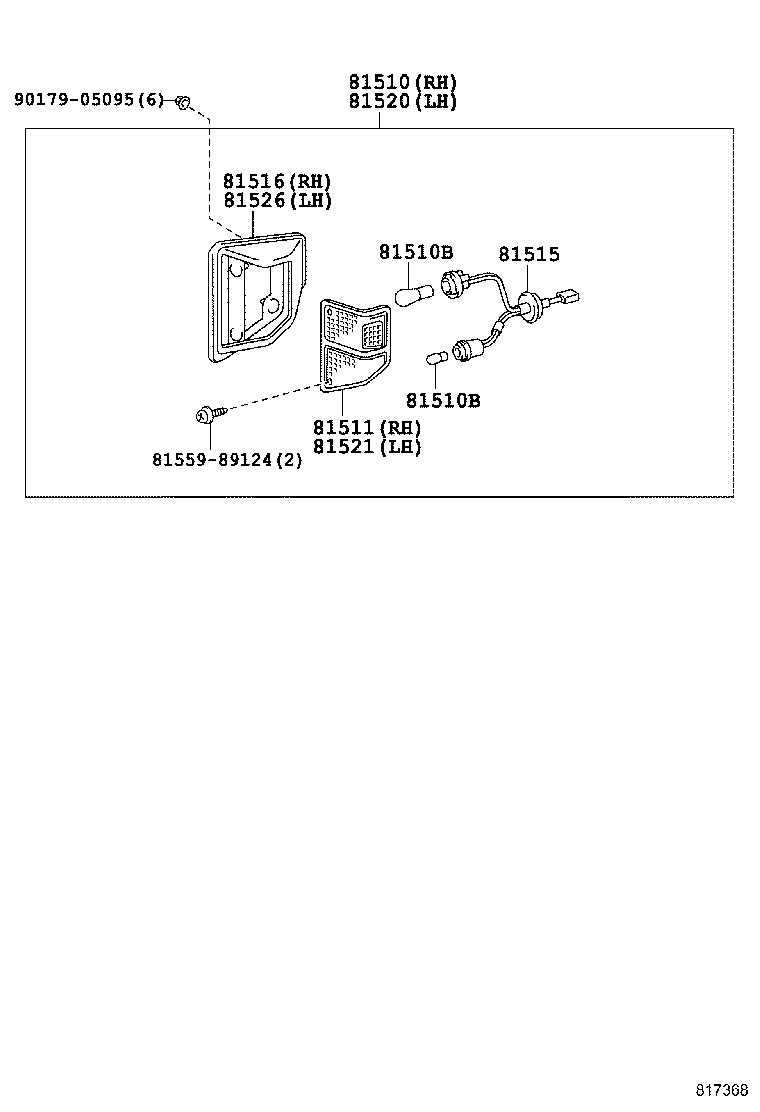 81520-60320 LAMP ASSY, FRONT TURN SIGNAL, LH product image