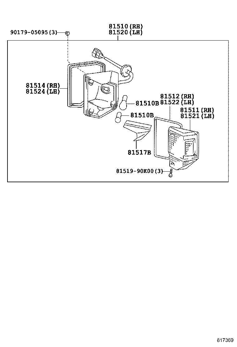81520-60320 LAMP ASSY, FRONT TURN SIGNAL, LH product image