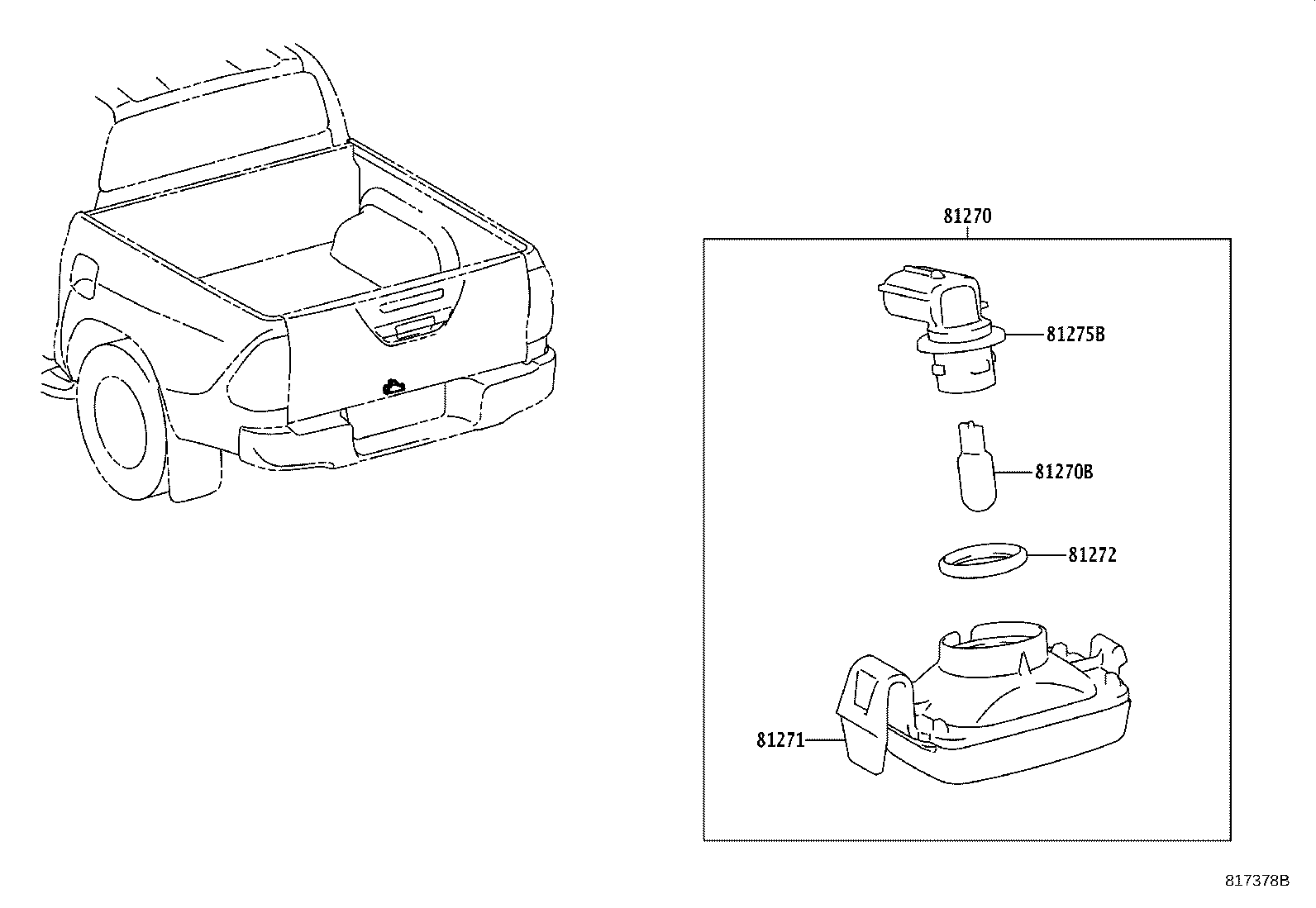 81271-0K080 LENS, LICENSE PLATE LAMP product image