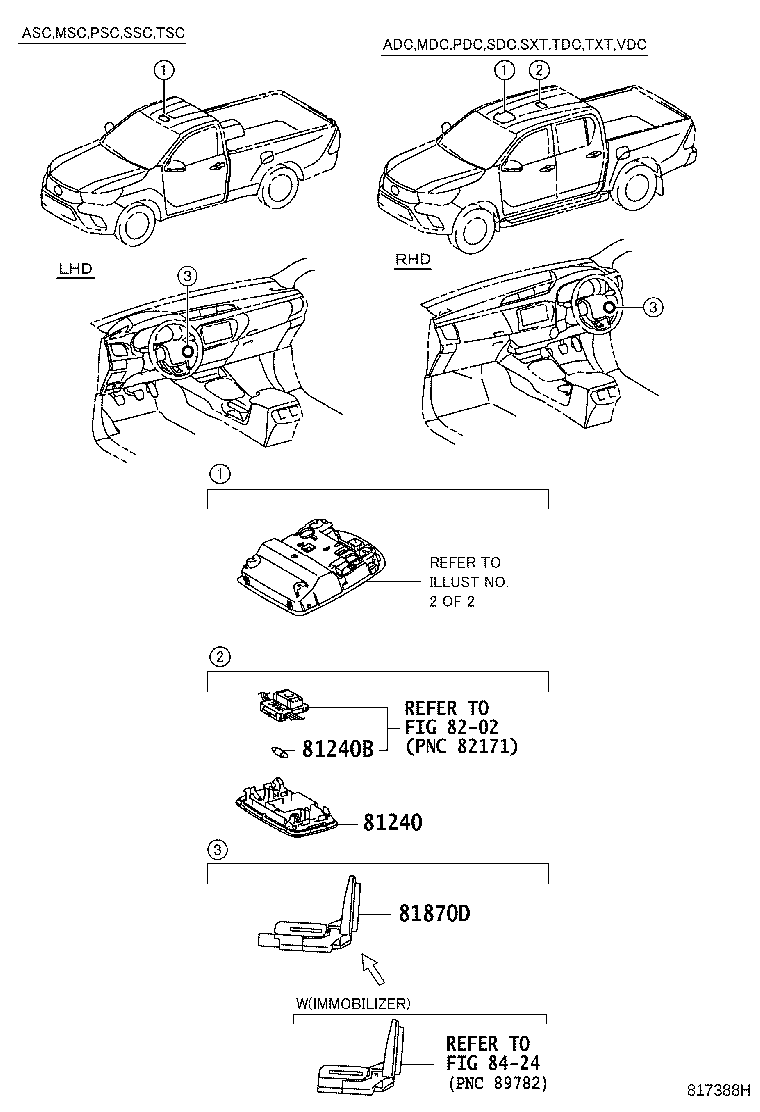 Toyota 63650-0K690-B0 LAMP ASSY, MAP