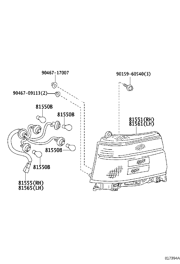 81582-13010 GASKET, REAR LAMP product image