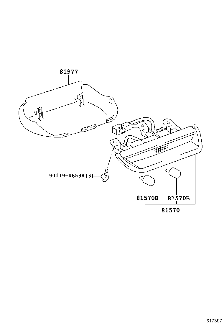 81570-13150 LAMP ASSY, CENTER STOP product image