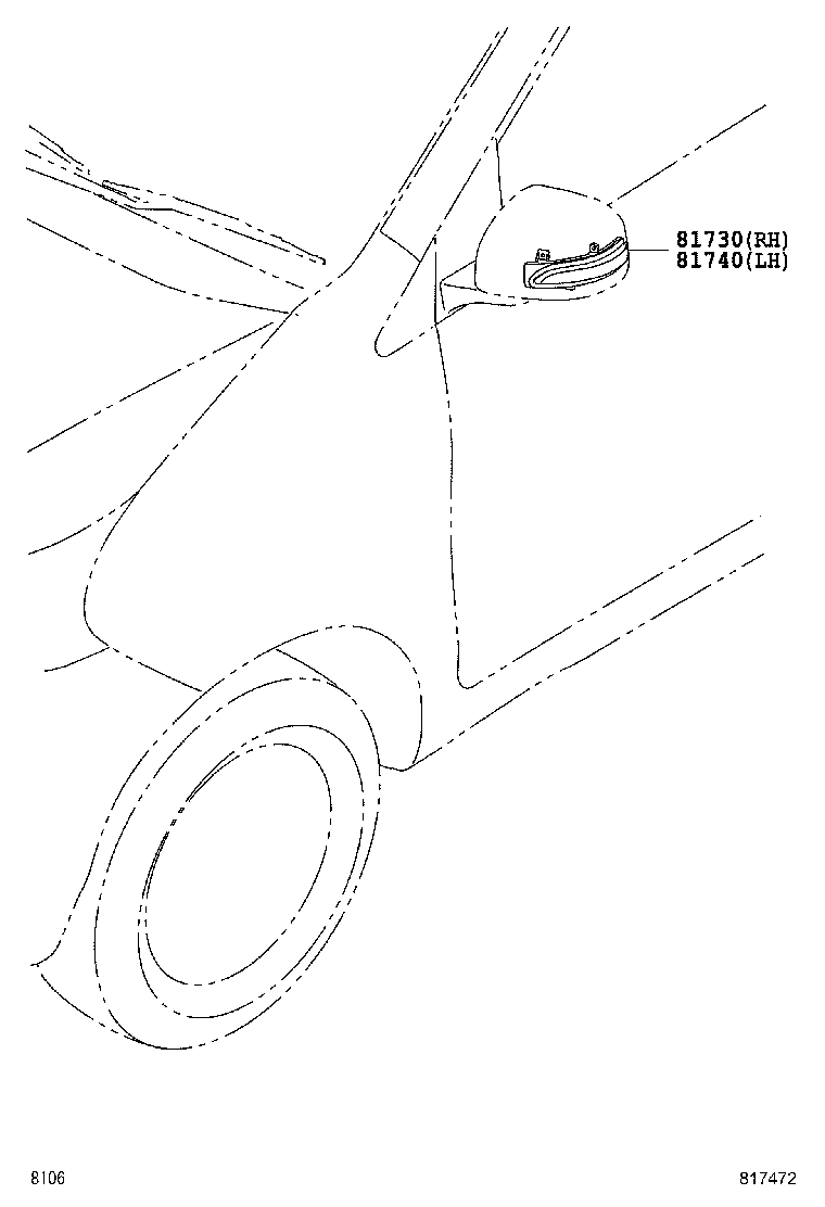 81730-BZ080 LAMP ASSY, SIDE TURN SIGNAL, RH product image
